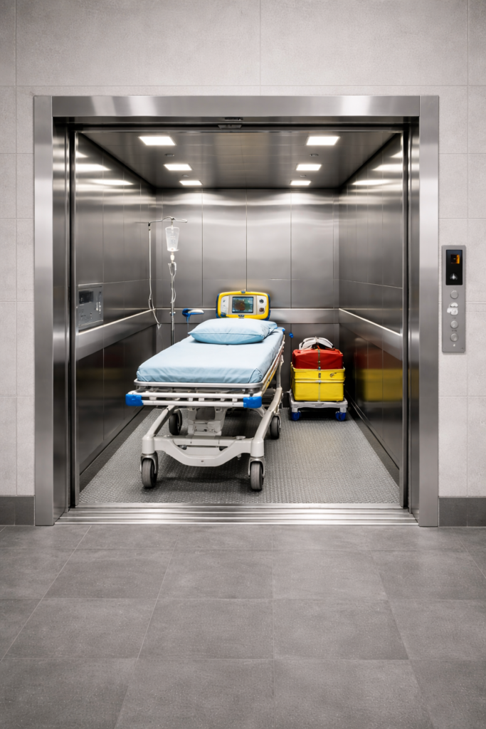 Hospital elevator- Sharp