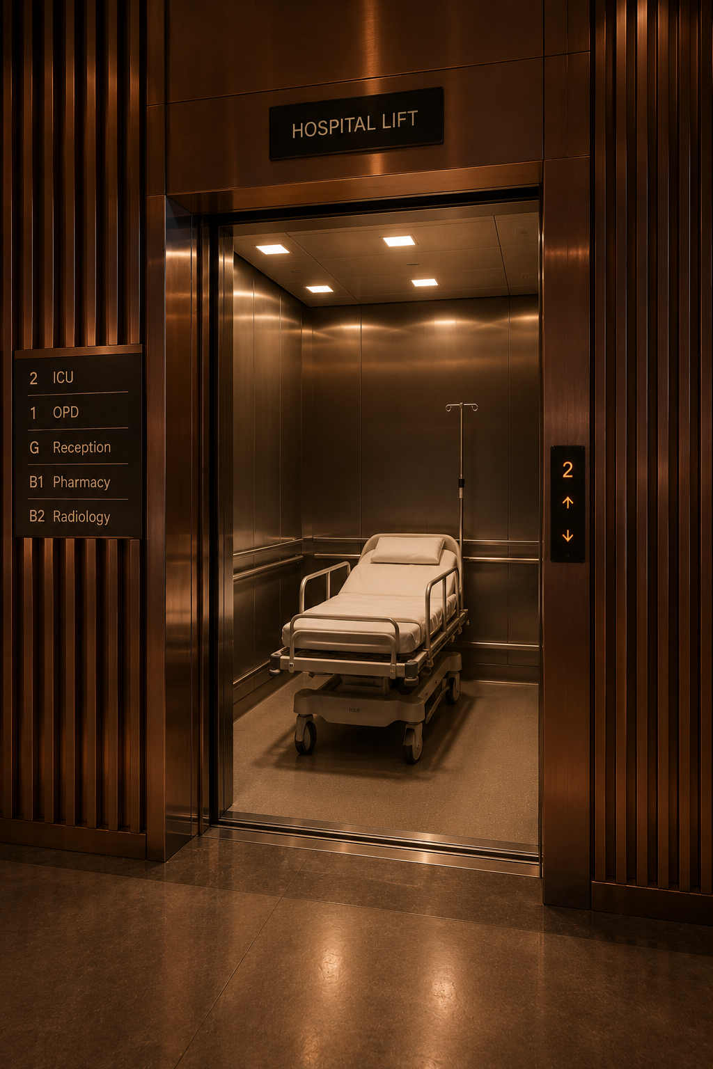 Hospital elevator- Sharp